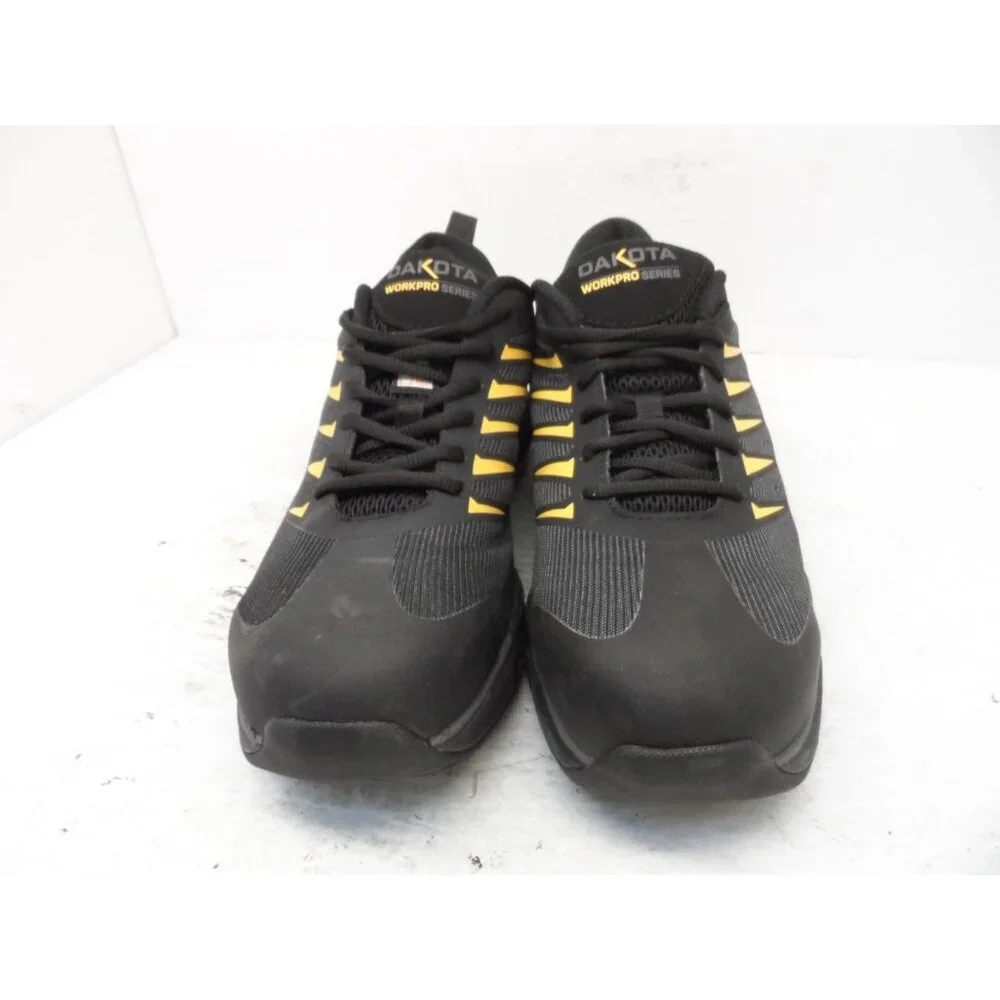 DAKOTA Mens Aluminum Toe Comp Plate 3619 Quad Comfort Work Shoe Black/Yellow 11M - Picture 2 of 8
